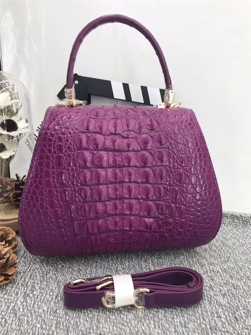 Шикарный дизайн 100% натуральная экзотическая крокодиловая кожа женская