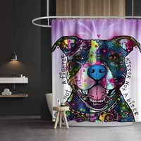 colorful lovely cartoon dog shower curtain kids bathroom decor waterproof polyester washable curtains with hooks 70x70 inch