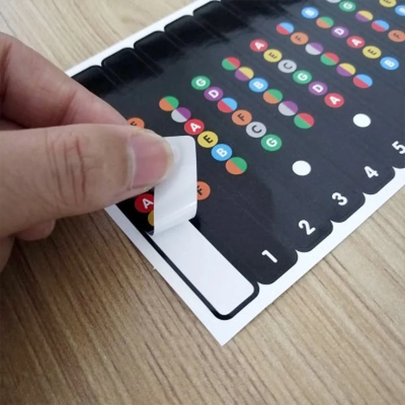 gitarre griffbrett notizen karte etiketten aufkleber griffbrett fret decals für 6 string akustische elektrische guitarra gitarre anfänger fr