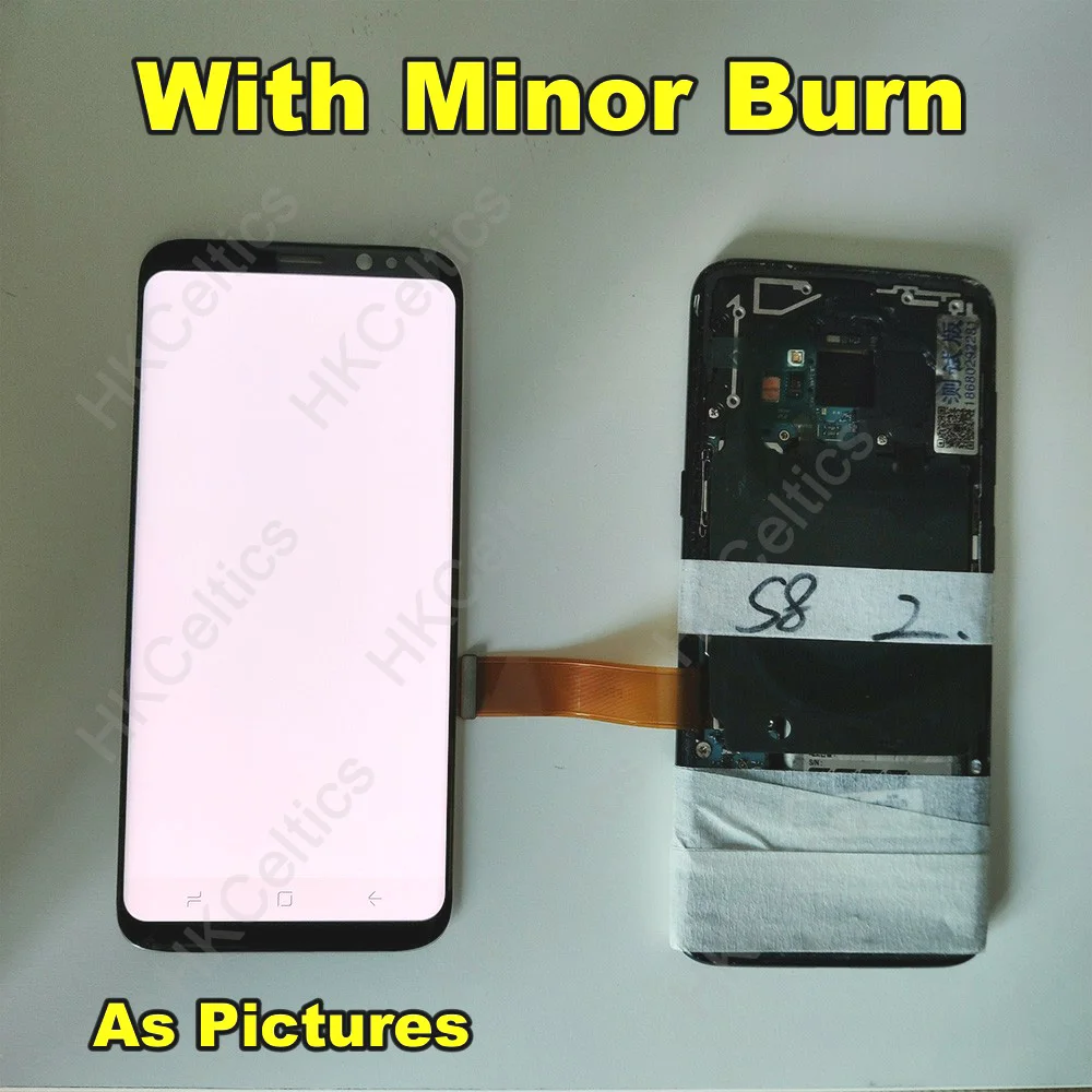Протестированный ЖК-дисплей для samsung Galaxy S8 S8 plus G950 G950F G955fd G955F G955 ЖК-дисплей+ сенсорный экран дигитайзер с рамкой