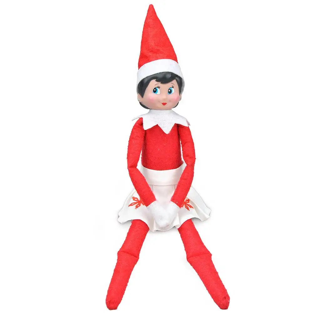 

2021 Christmas Elf Doll Costume Elf Cosplay Family Christmas Party New Year Fancy Elf Toys Plush Doll Dress (without Doll)