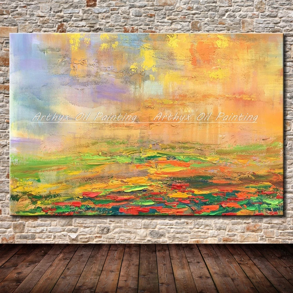 

Arthyx,Large Size Hand Painted Canvas,Oil Paintings Modern Abstract Pop Art Posters Wall Picture For Living Room Home Decoration