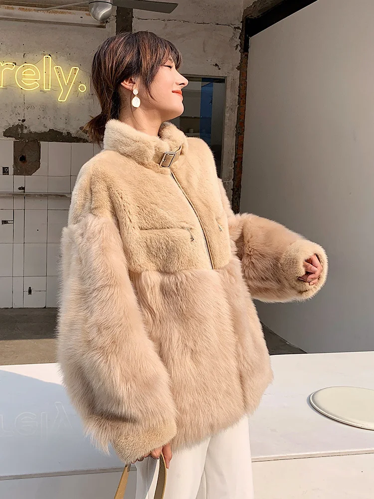 Женская Шуба из натурального меха стрижка овец шерстяная куртка норковая шуба