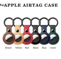 protection case for apple airtags locator leather protective sleeve tracker anti lost device keychain protective cover hot case