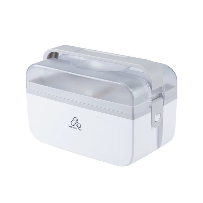 

Портативный медицинский контейнер для оказания первой помощи, пластиковый органайзер для лекарств, маленькая семейная безопасная аварийн...