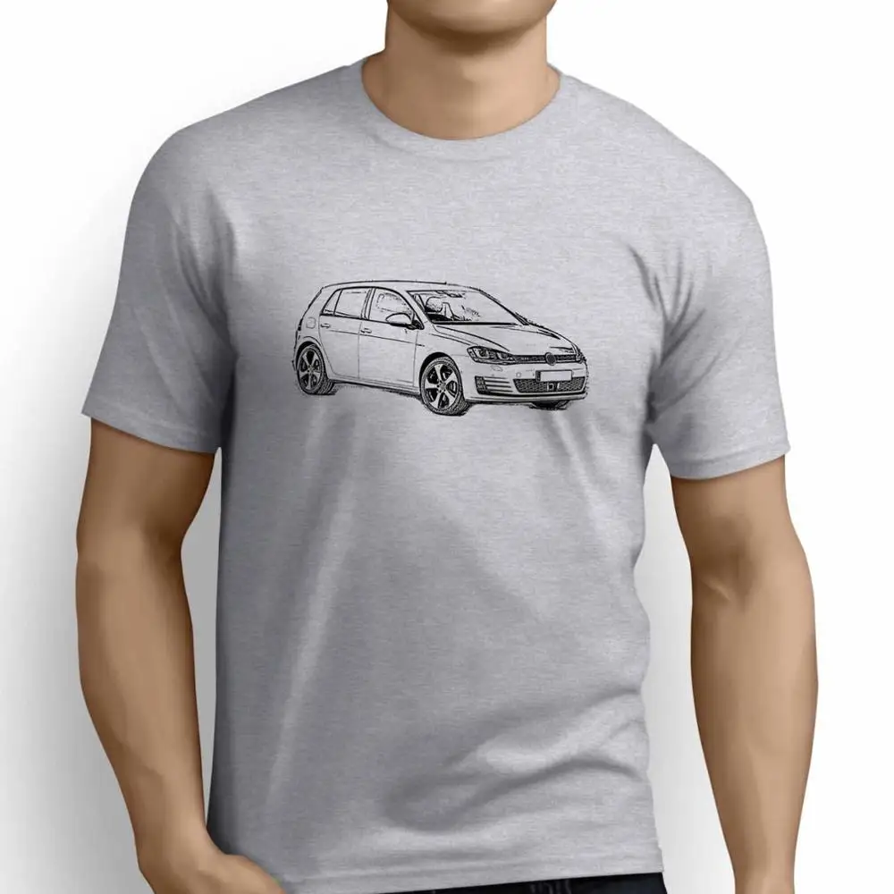 

New Short Sleeve Men 100 % Cotton Tee Shirt For Men Japanese Car Fans Golfer Gti Mk7 Inspired Car Custom T Shirt Printing