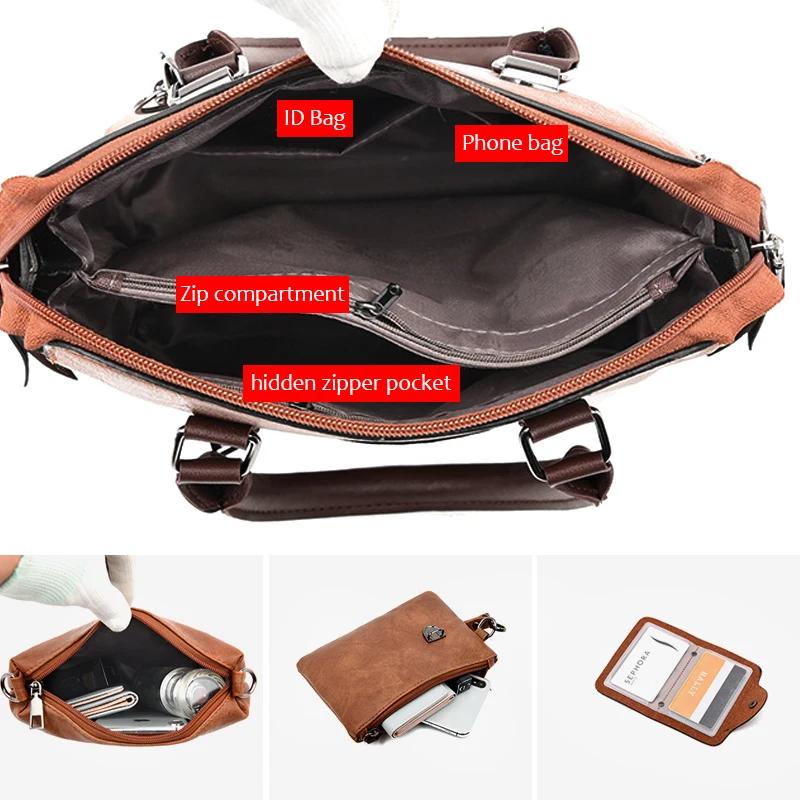 Женские сумки и сумочки комплект из 3 предметов женская сумка через плечо