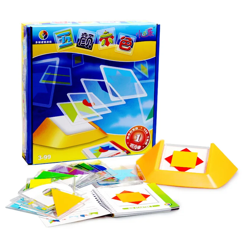 100 игра головоломка с цветным кодом танграмма игрушка для детей развивающая