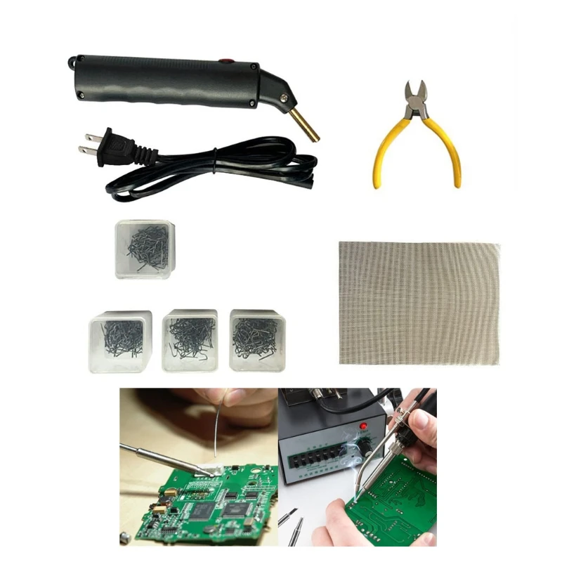 

Welder Hot Stapler Car Bumper Repair Welding Gun Welding Machin Kit Repairing Tool Staplers Soldering Iron Set