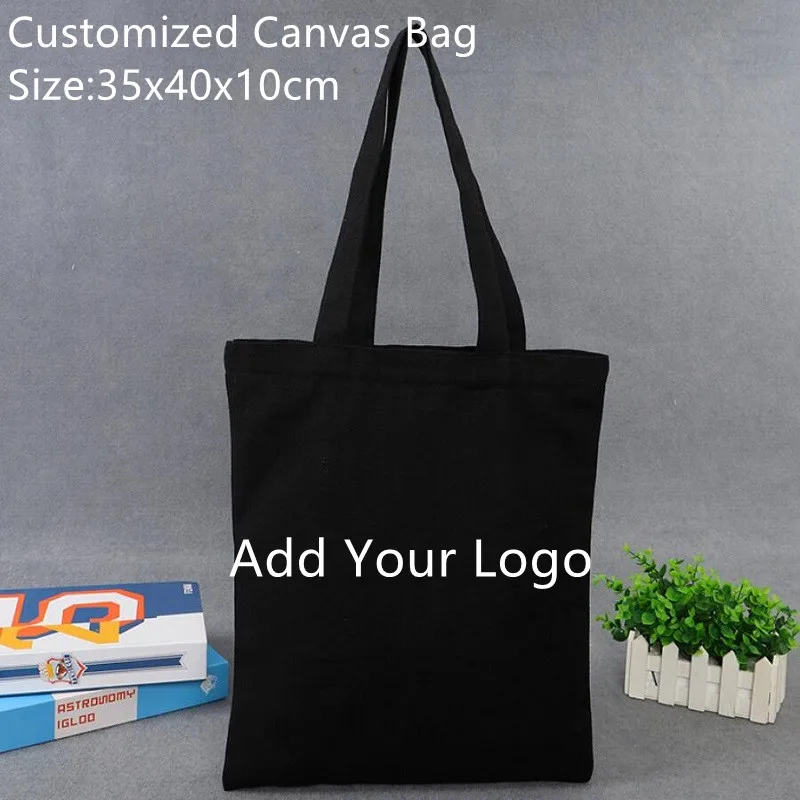 

New Customized Canvas Tote Bag Size 35x40x10cm 30pcs For Sale Women's Canvas Bag Fashion Special Shopping Bag Women Handbags