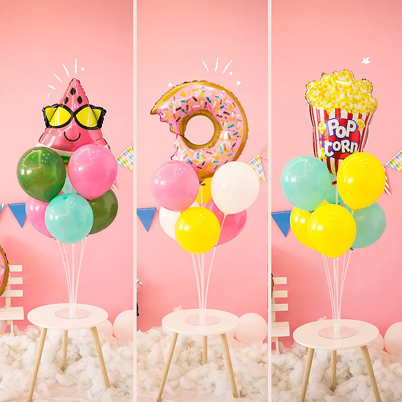 Подставка для воздушных шаров 70 см стабильный держатель с конфетти волнистый