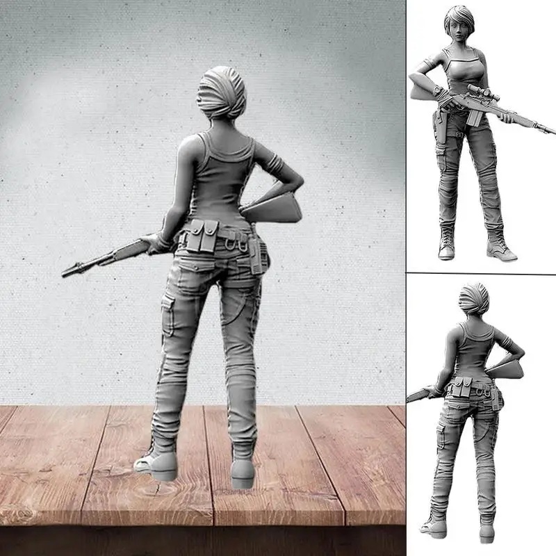 

YUFAN 1/35 US Navy Female Sniper Resin Soldier 5cm Product Model Genuine Cards Resin Static Model Parts include Packaging V8X3