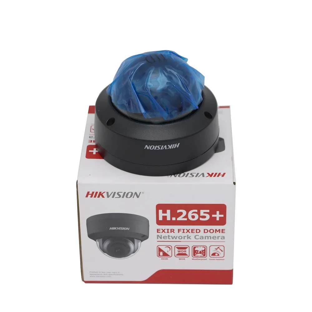 Hikvision черный цвет 8 Мп 4K стандартная IP-камера POE наружная Сетевая купольная камера