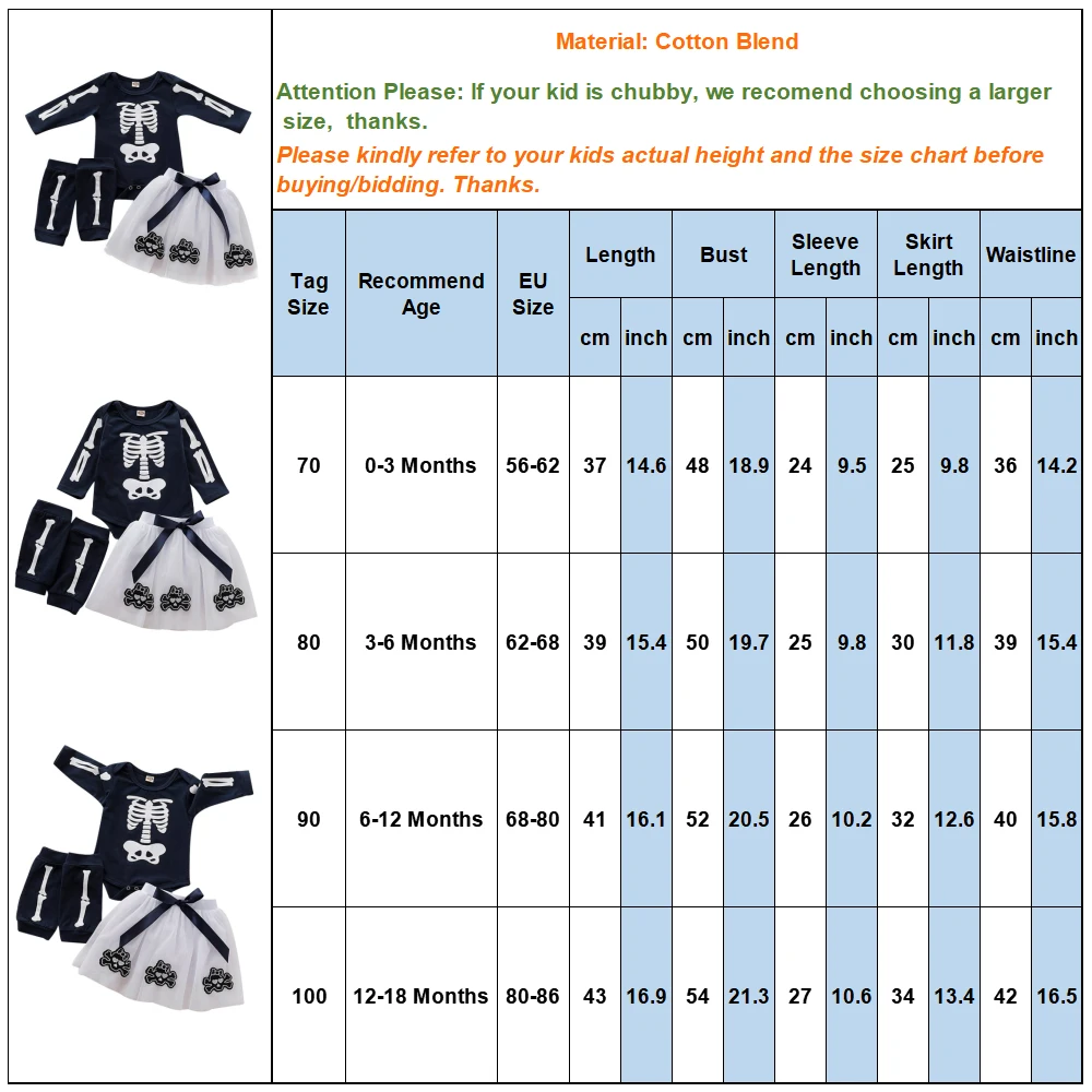 Комплект для новорожденных на Хэллоуин боди с длинными рукавами и круглым