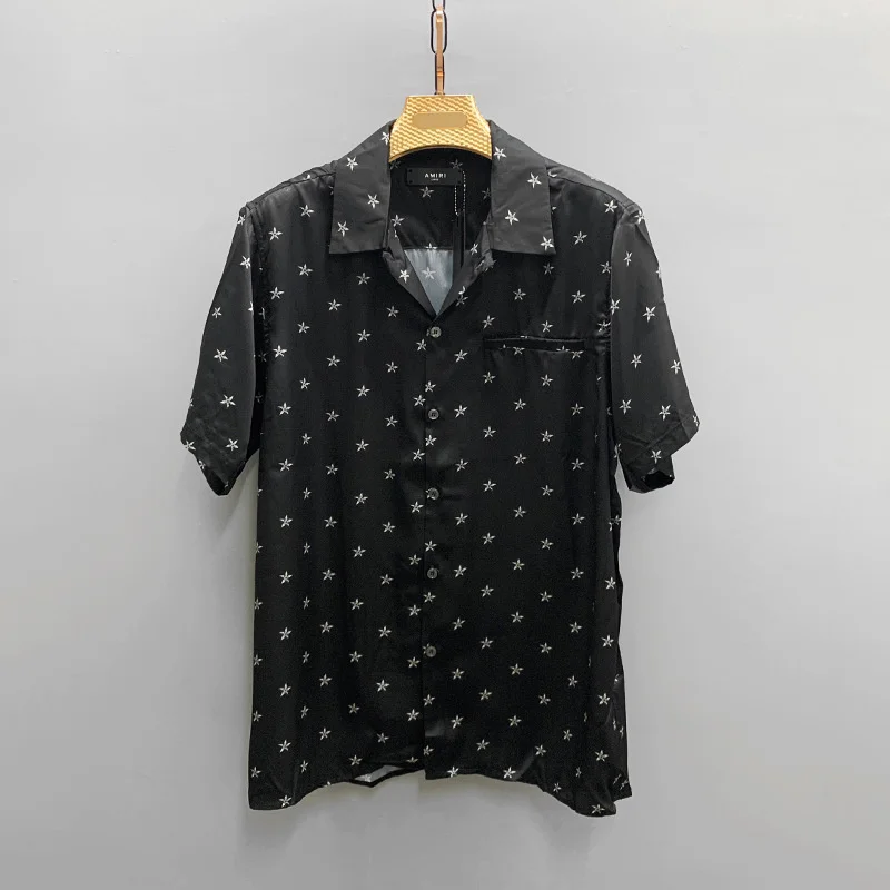 

Meichao short sleeve shirt Amiri star print pure silk lining