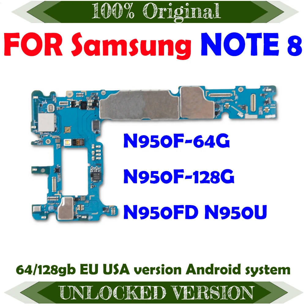 Материнская плата для Samsung Note 8 N950F N950FD N950U 64 ГБ полнофункциональная материнская
