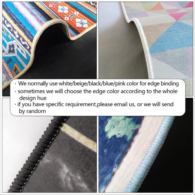 Ковер для гостиной Европейский плед цветочный узор нескользящий ковер 40 смх60 см