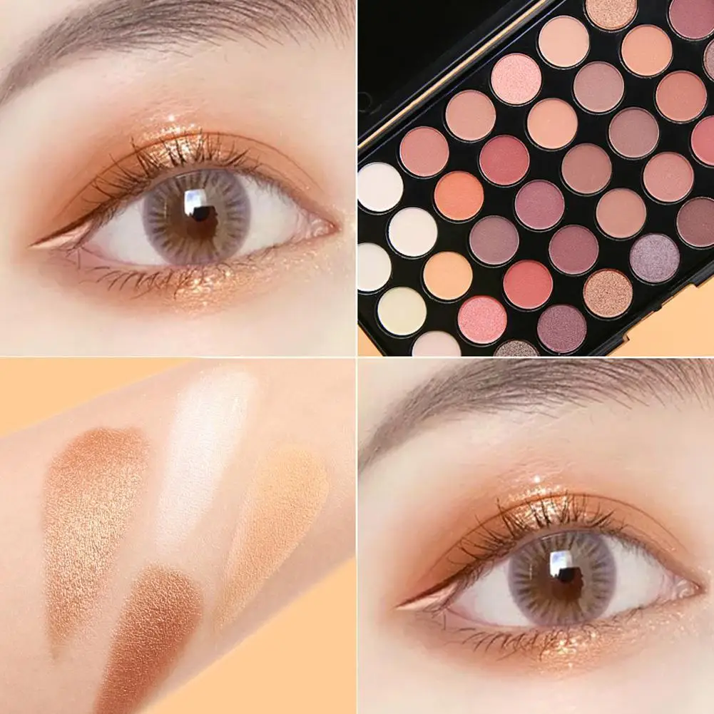 40 Color Pearlescent Matte Eyeshadow Not Smudge Eye Makeup Easy To Pallet Brush Set Cosmetic Shadow With Wear HOT SALE |