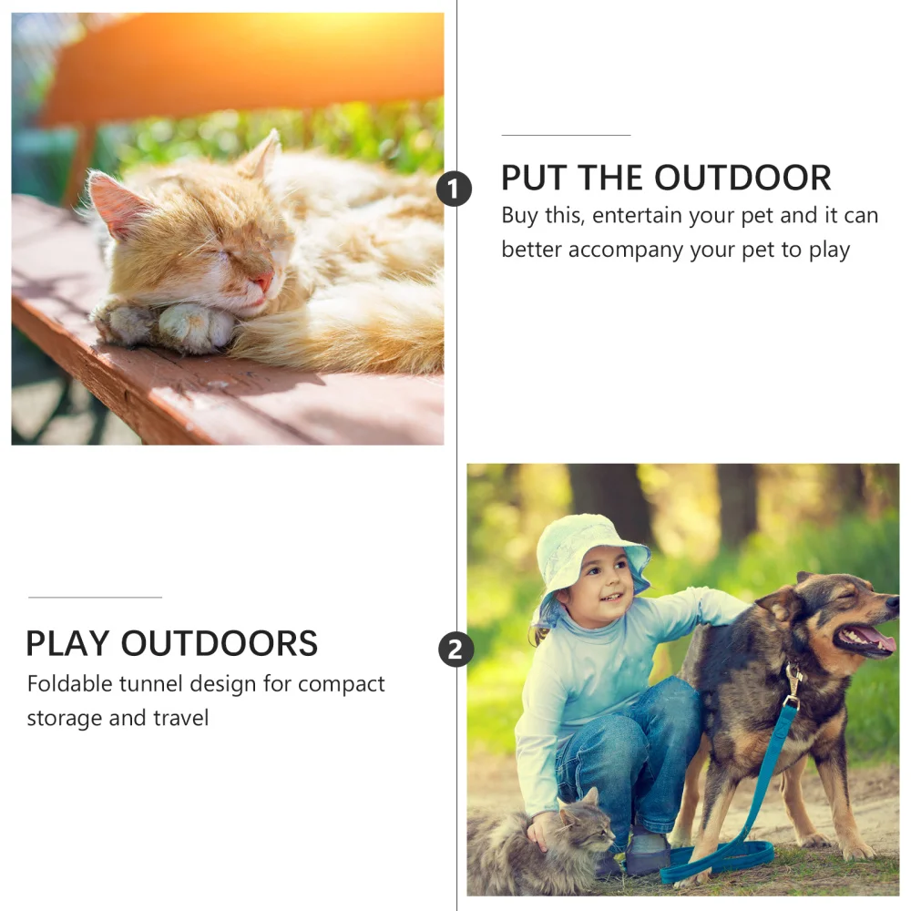 

Cat Collapsible Tunnel 3 Holes Cat Foldable Tunnel Tube Cat Interactive Tube