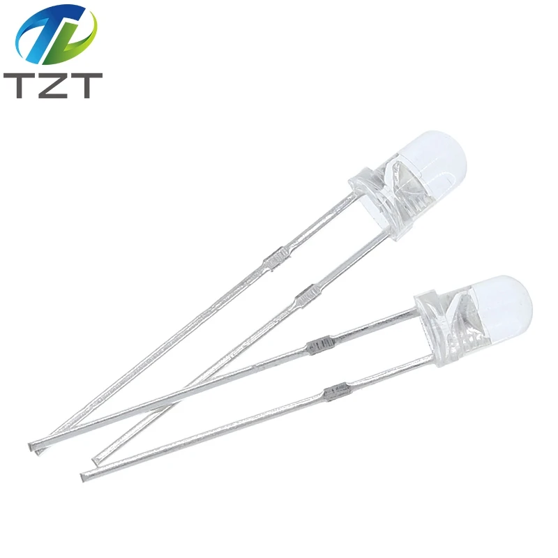 TZT F3 ультра яркий 3 мм круглый прозрачный зеленый/желтый/синий/белый/красный