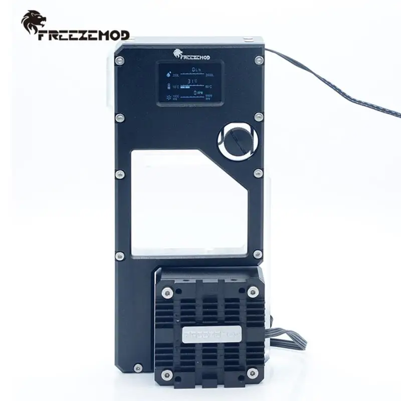 

RGB центробежный насос, резервуар для воды со встроенным потоком воды, скоростная труба крыльчатки с ЖК-дисплеем температуры