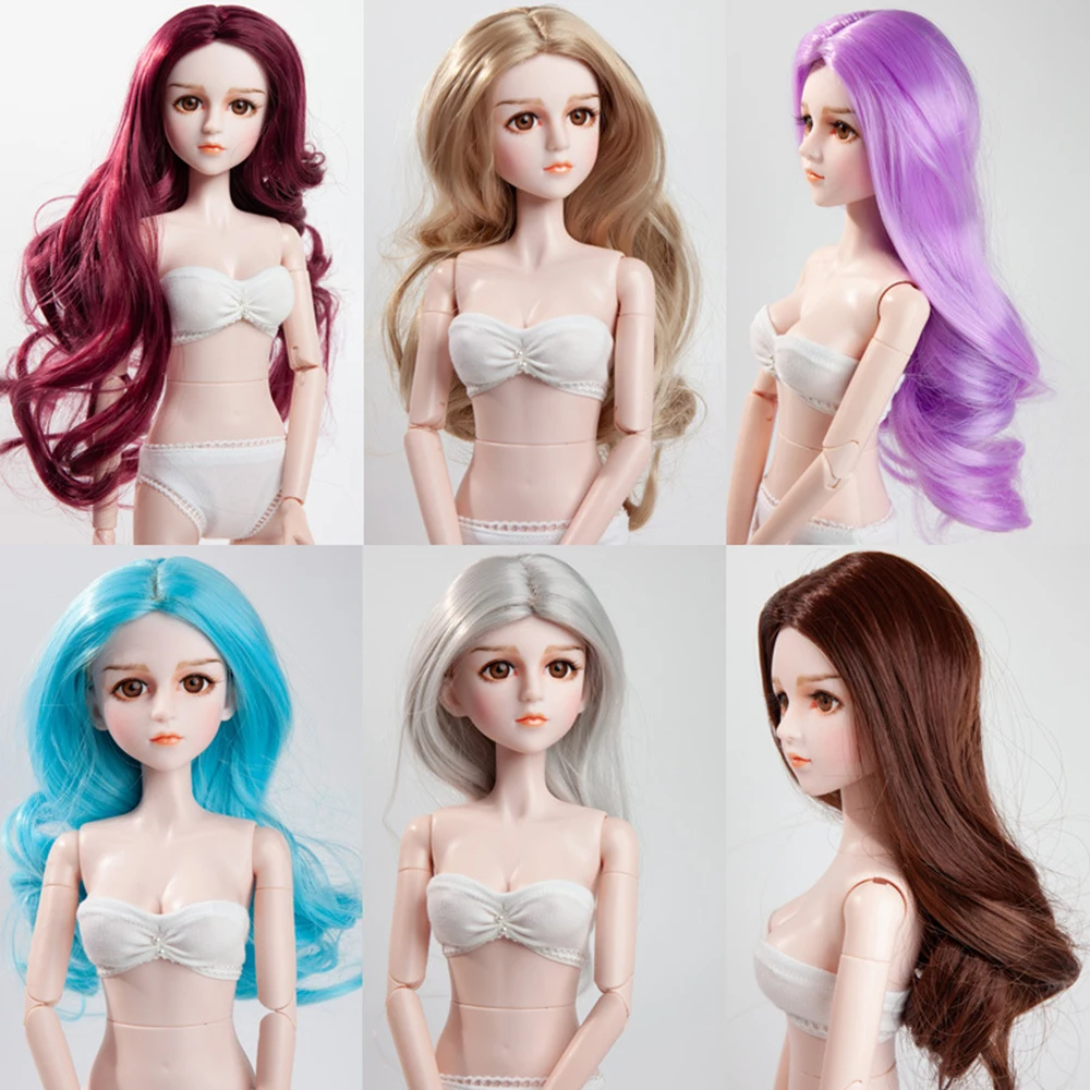 1/4 Bjd кукла парик для 18 см голова коричневый серебряный кофе молочный чай