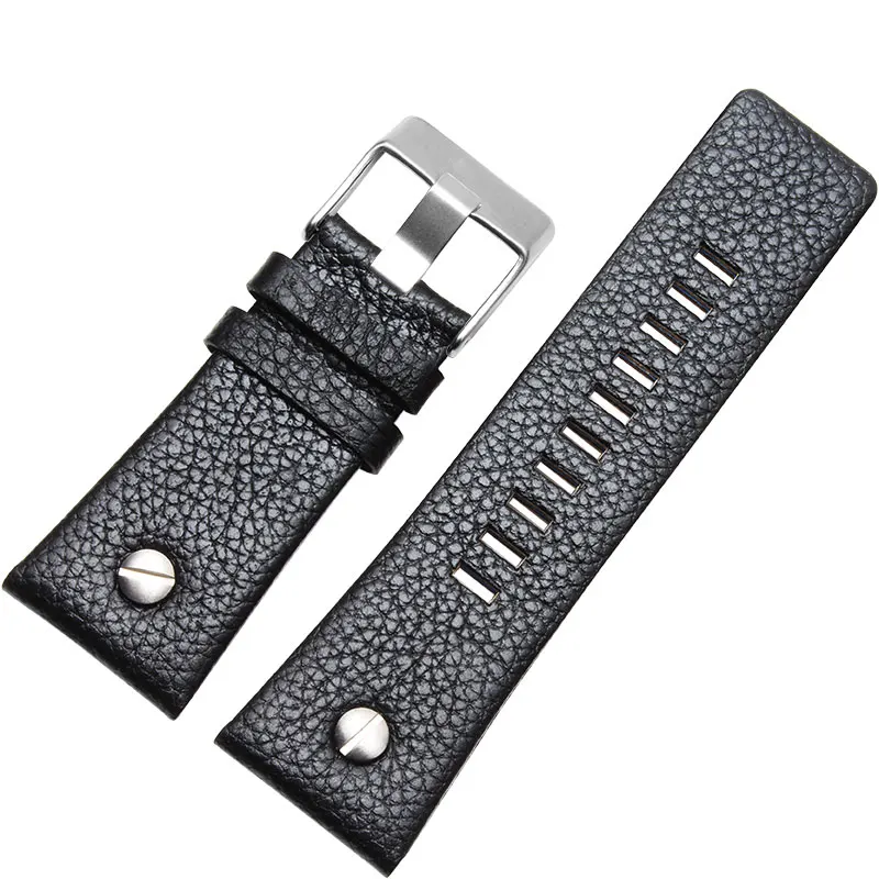 

Genuine Leather Watch Strap for Diese DZ7313|DZ7322|DZ7257 Watch Strap Man Watchband 22/24/26/28/30mm Sport Watch Strap black