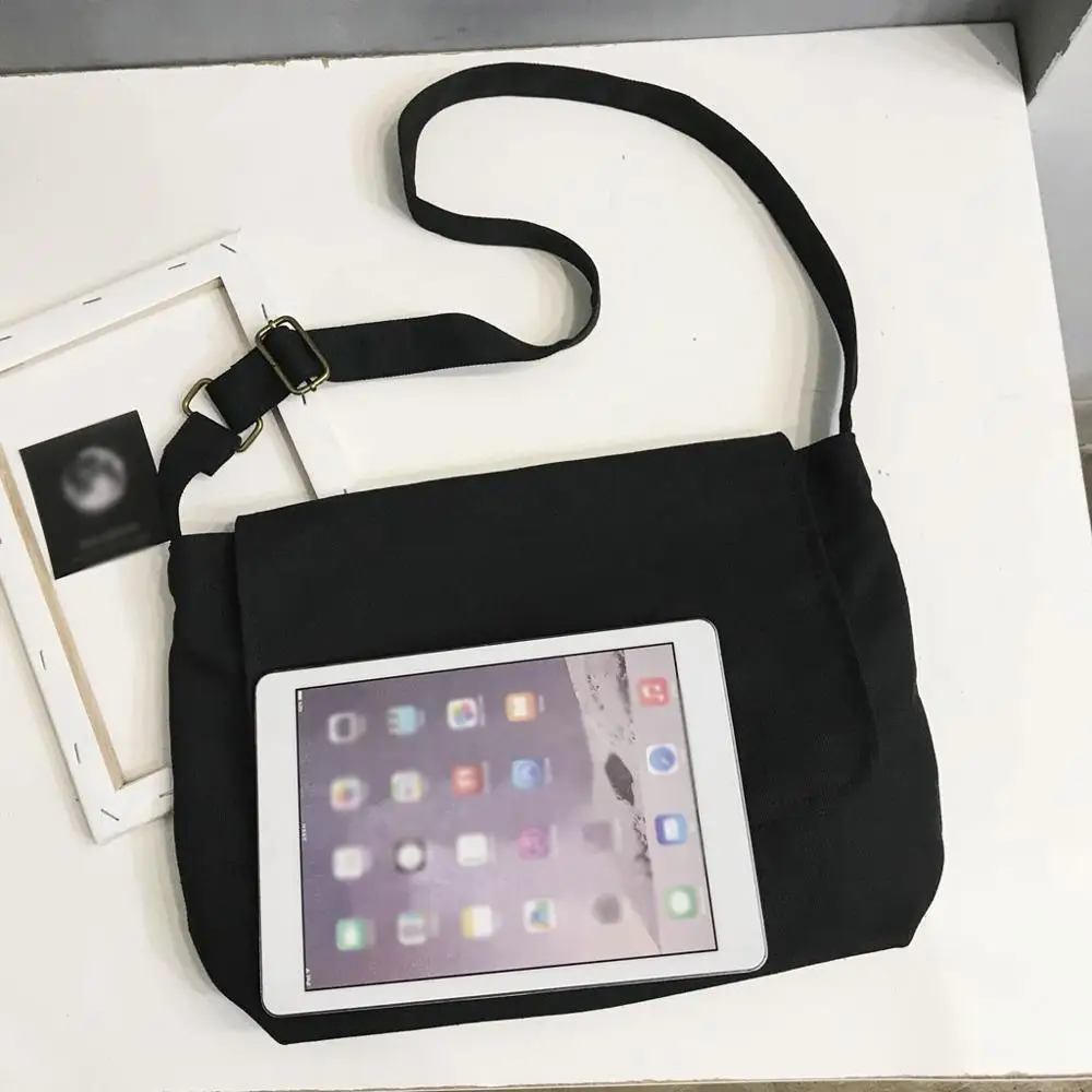 Leisure Shopping Travel Canvas Shoulder Bag Flip Cover Messenger Pack Large Collapsible Tote Inclined /E |