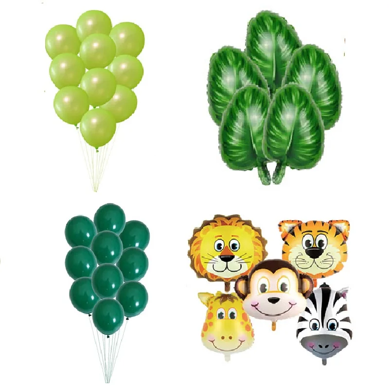 

Jungle Animal Lion Cow Zebra Elephant Monkey Foil Balloon Zoo Safari Farm Theme Birthday Party Decoration Kids Baby Shower Decor