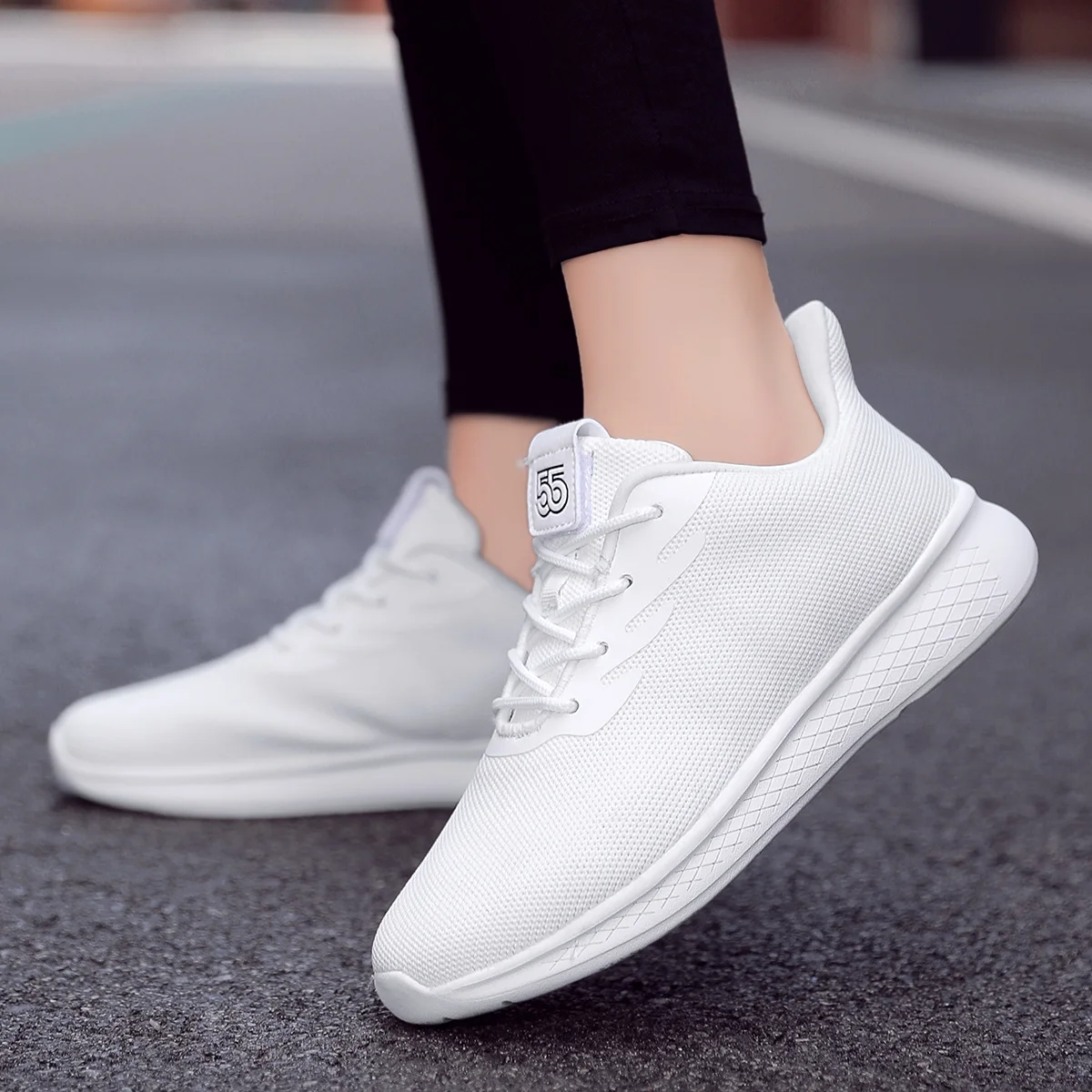 Xiaomi Women Vulcanize Shoes Breathable Women Casual Sneakers Ladies Sport Shoes Trainers Lightweight Larger Size Walking Flats