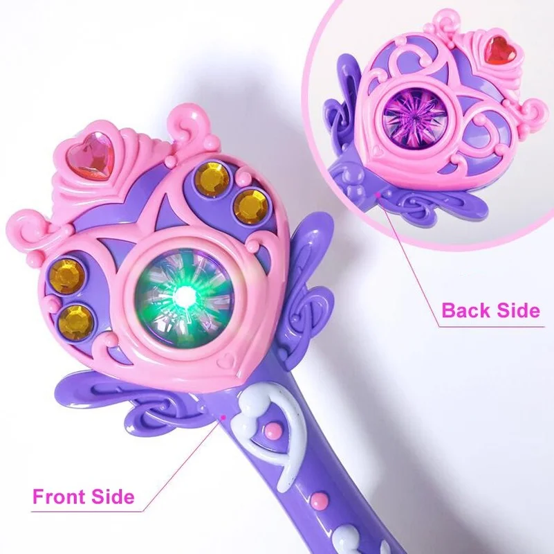 

Kids Electric Magic Automatic Soap Bubble Machine Magic Wand Bubble Gun Blower Toy Light Music Outdoor Toy for Girl Kid