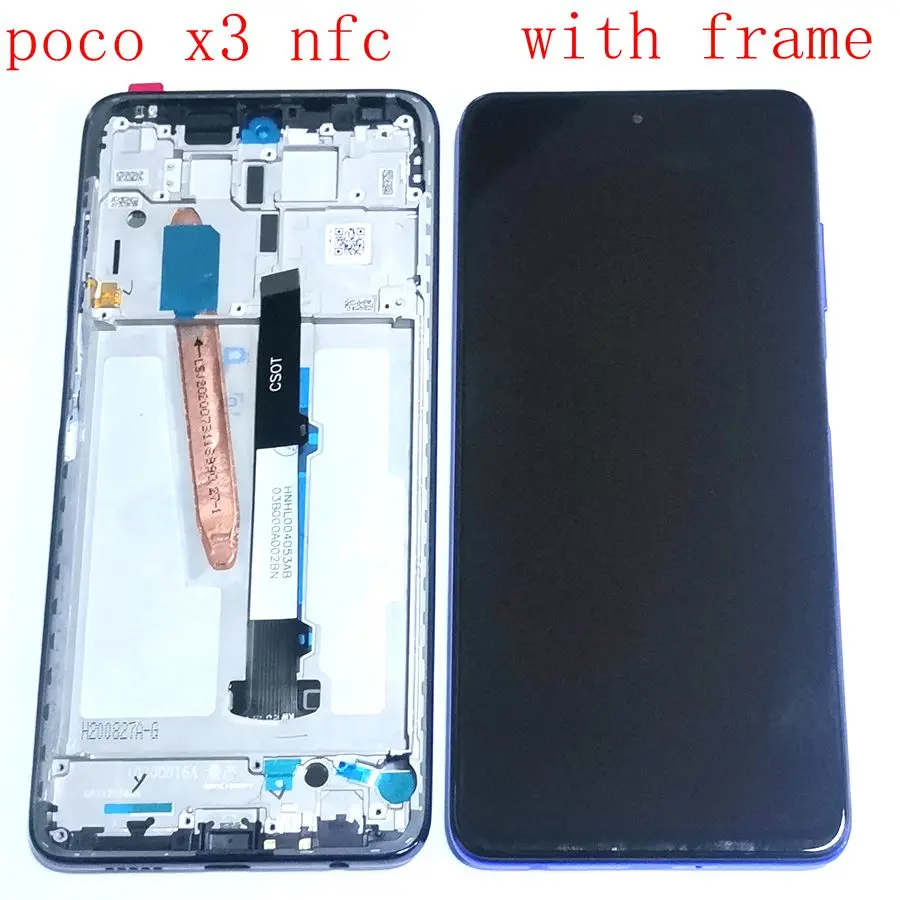 ЖК экран 6 67 дюймов для Xiaomi Poco X3 NFC дигитайзер с сенсорным стеклом рамка полный poco x3