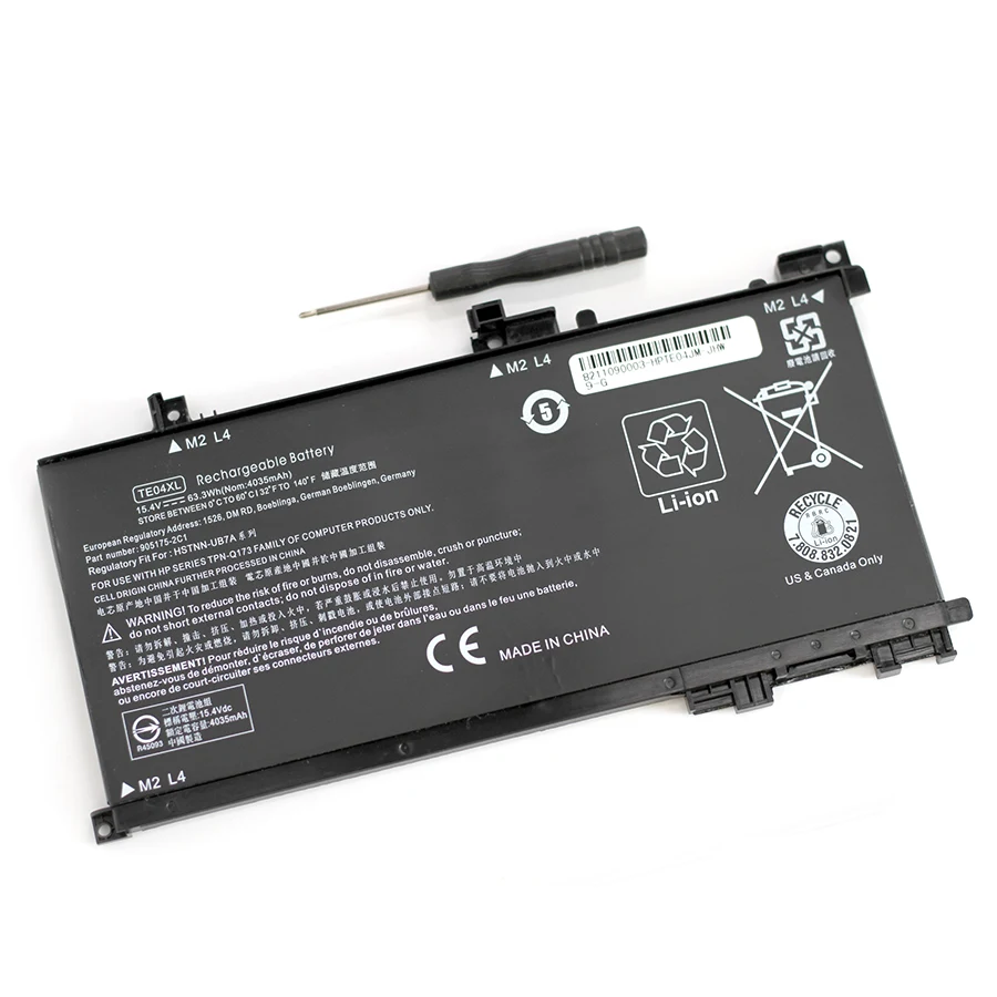 ApexWay TE04XL HSTNN DB7T 905175 2C1 15 4 V 63.3WH Аккумулятор для ноутбука HP OMEN/Pavilion TPN Q173|Аккумуляторы