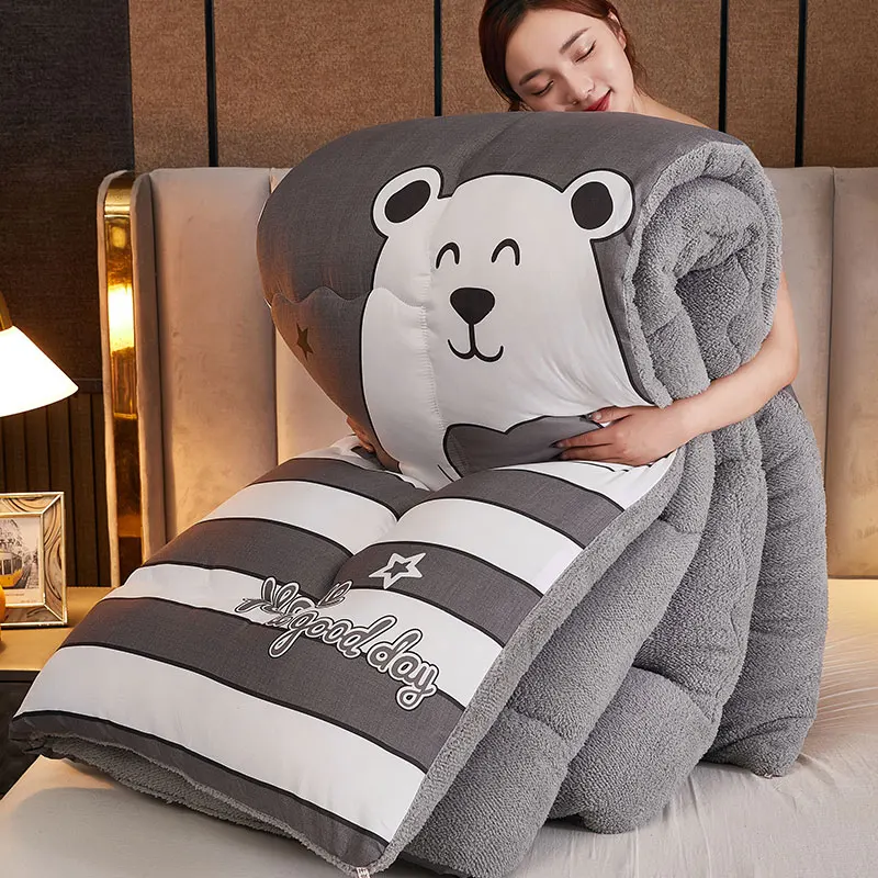 

Lamb Cashmere Winter Quilt Thickened 10 Kg Warm Quilt Core Autumn And Winter Dormitory Students Single And Double Space Bedding