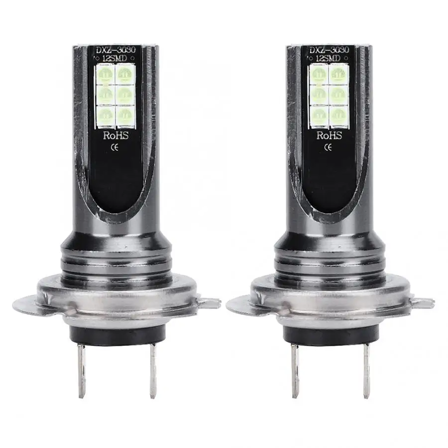 1 пара 3030 H7 12LED желтый Светильник 3000K 1000LM автомобильный передний головной