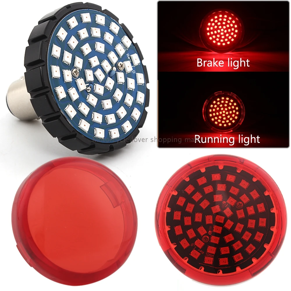 

2" Motorcycle 1157 LED rear turn signal brake light moto tail lights LED For Harley Softail Dyna Sportster Road Glide 2011-2016