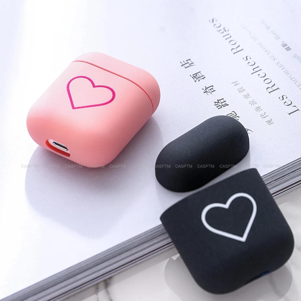 Матовый чехол для наушников Airpods 1 2 жесткий ударопрочный из поликарбоната с