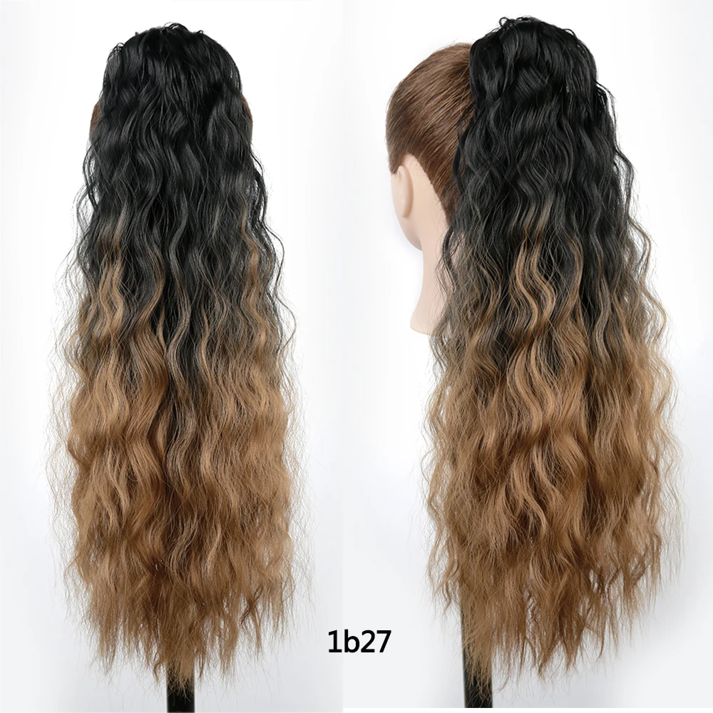 Длинные кукурузные волнистые волосы конского хвоста для наращивания Волшебная