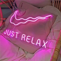 personalized commercial decorations acrylic neon sign light custom just relalx ins wall hanging flexible decor for room