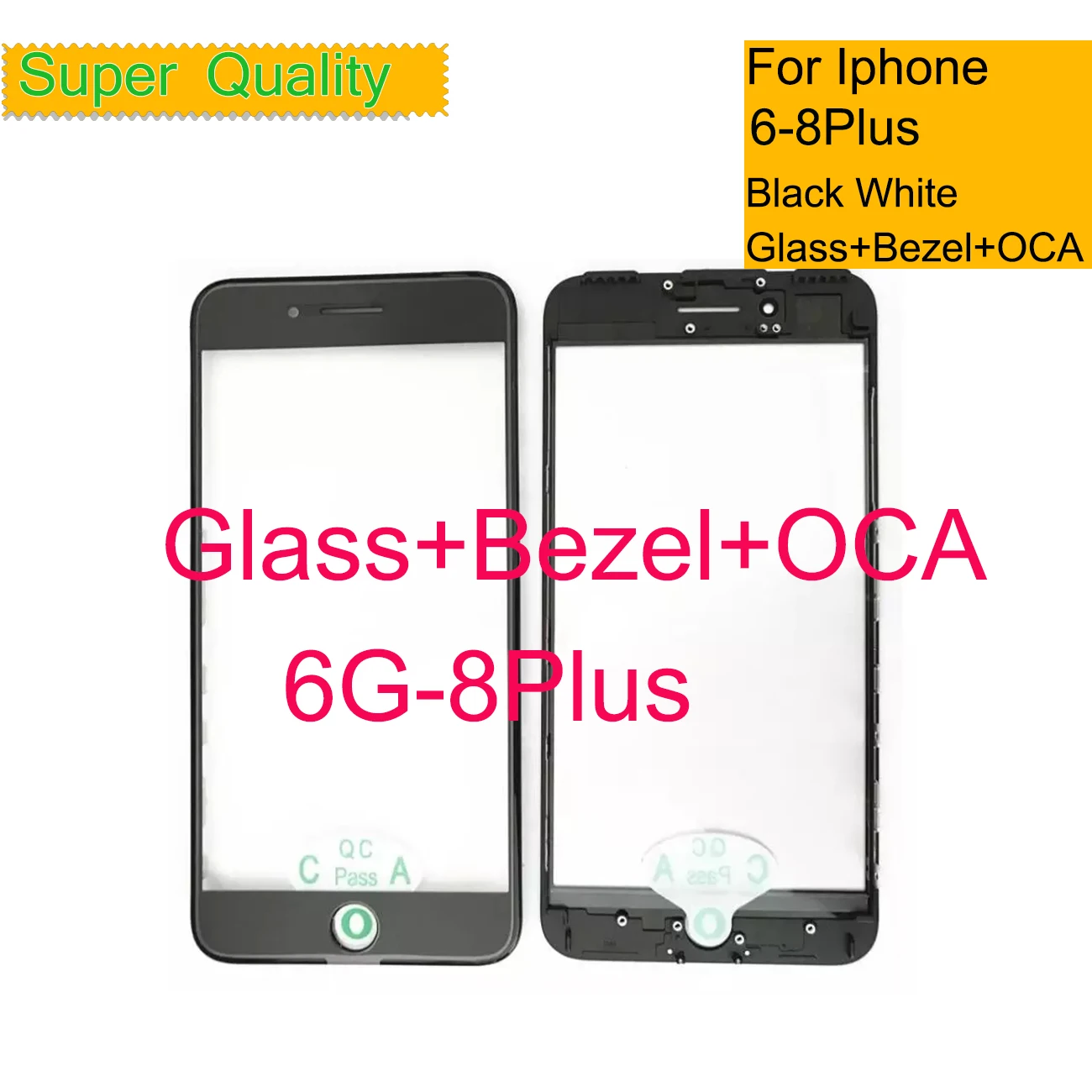 10 шт./лот для iphone 7 6S Plus панель с сенсорным экраном Переднее внешнее стекло рамкой