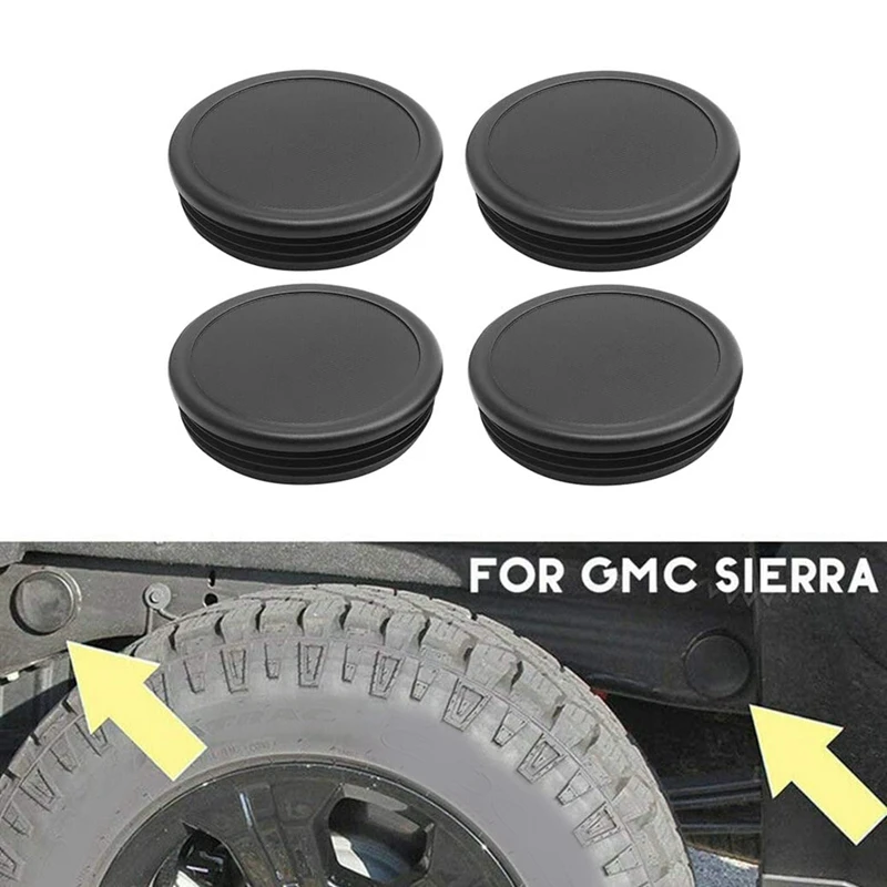 4 шт. заглушки для рамы кабины заднего колеса 2001 2019 GMC Sierra & Chevrolet Chevy Silverado 2500