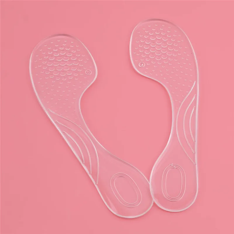 1 пара прозрачная Нескользящая амортизирующая стелька на высоком каблуке