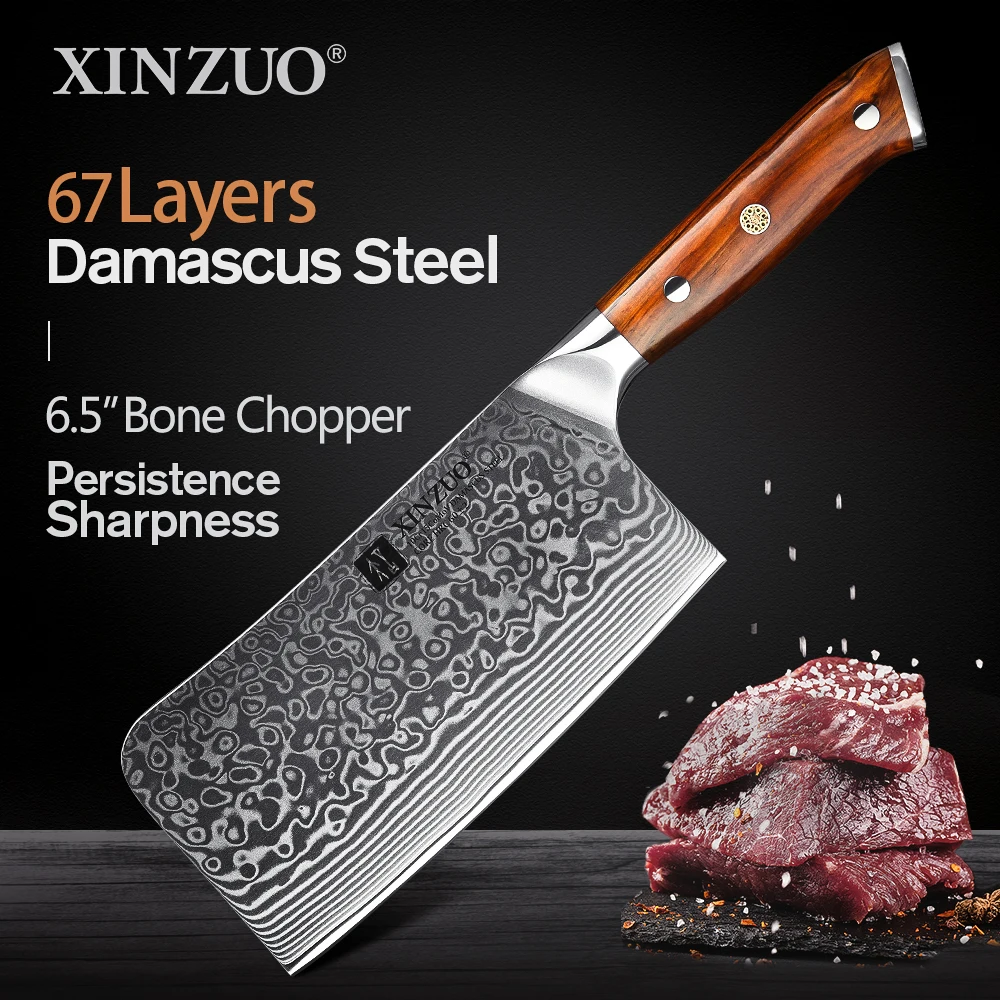 XINZUO 6 5 &quotизмельчитель костей VG10 Дамасская сталь кухонные ножи Палисандр Ручка
