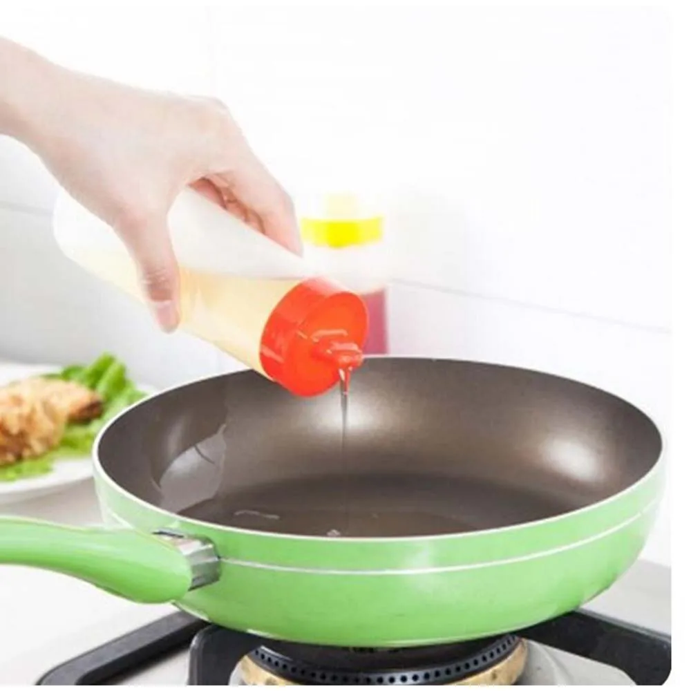 300 мл 4 отверстия пластиковые салатные горчицы кухонные аксессуары для