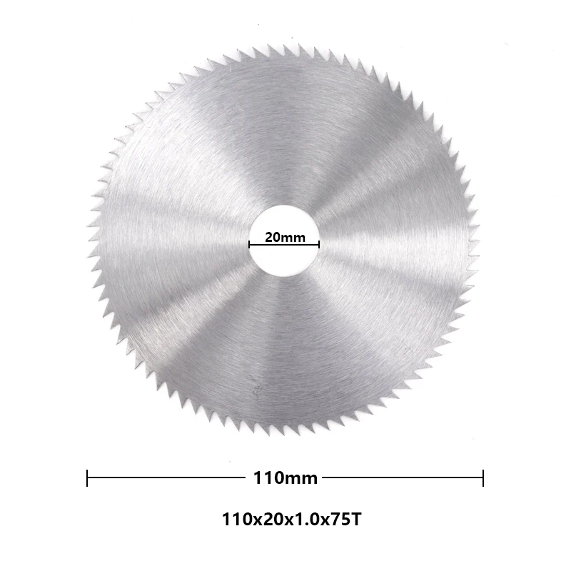 110x20x1.0x75T XCAN 1 шт. 100/110/125/150/180 мм 60/75/80 зубы Марганец Сталь пильный диск для Мощность инструмент Аксессуары режущий диск для дерева - Цвет: 110x20x1.0x75T