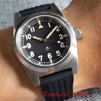 tandorio brand luminous nh35 pt5000 automatic mens watch sapphire glass 200m diving watch waffle rubber strap