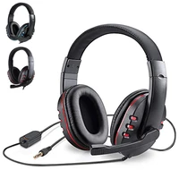 stereo gaming headset for xbox one ps4 pc 3 5mm wired over head gamer headphone with microphone volume control game earphone