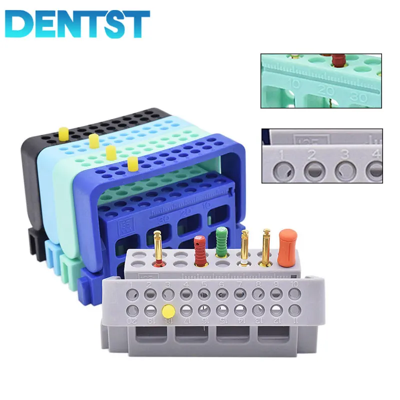 

16 Holes Endo Block With Memory Function Endodontic Files Sterilization Hold Dental Files Box Stand Holder Autoclavable