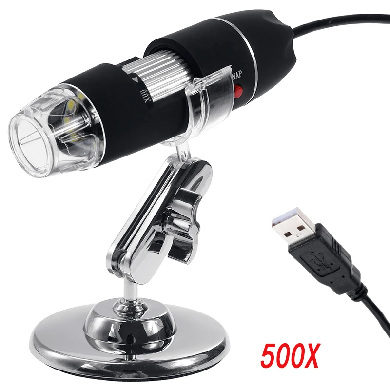 500X Vastar мегапиксели 500X1000X1600X8 светодиодный цифровой USB микроскоп микроскопио Лупа электронный стерео USB эндоскоп камера - Цвет: 500X