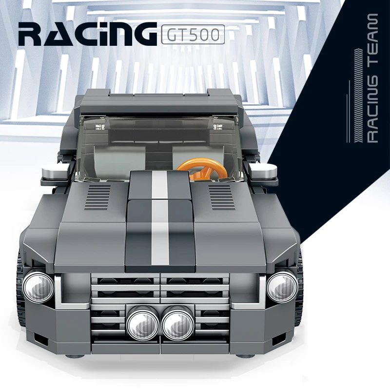 Креативный гоночный автомобиль Forded Mustang GT500 суперкар спортивный MOC наборы
